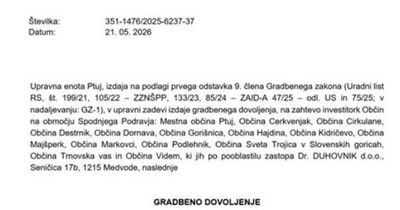 VODOVOD SPODNJE PODRAVJE – gradbeno dovoljenje